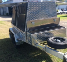 Checkerplate aluminium trailer