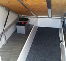 The Bivouac Escape - under bed storage Under bed storage of camper trailer