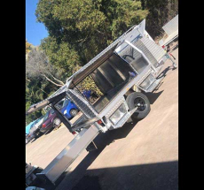 Custom fabricated flat top trailer
