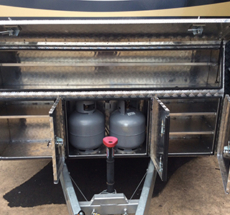 Custom built toolbox for front of caravan Custom built toolbox for front of caravan