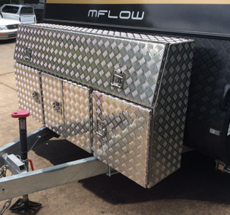 Custom built toolbox for front of caravan Custom built toolbox for front of caravan
