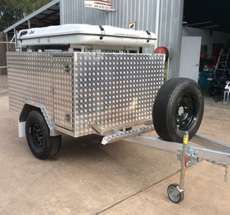 Custom built camper trailer with rooftop tent Custom built camper trailer with rooftop tent