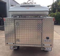 Custom built camper trailer with rooftop tent Custom built camper trailer with rooftop tent